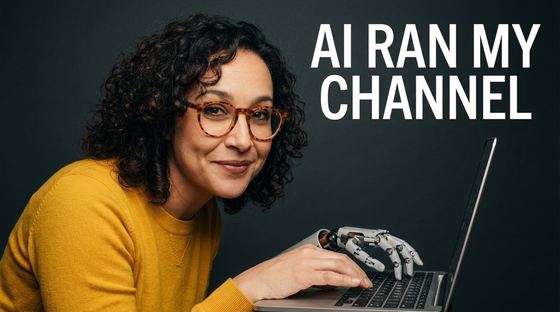 Thumbnail with the title AI RAN MY CHANNEL rendered by the image model