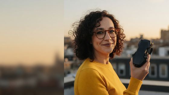 A completely different rooftop scene with the same creator, likeness held
